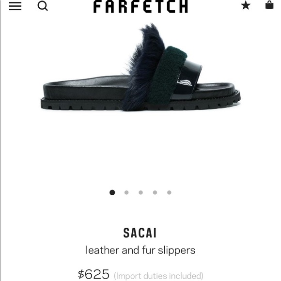 Sacai Shoes - SACAI Shearling Slides NWOT